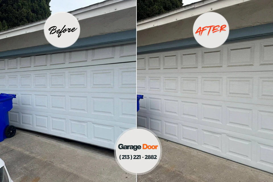Before and after: garage door repair Brookridge, FL